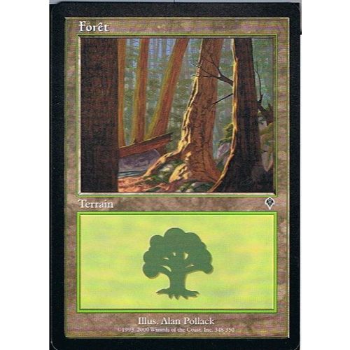 Foret 348 ( Forest 348 ) - Magic Mtg - Invasion 348 - C