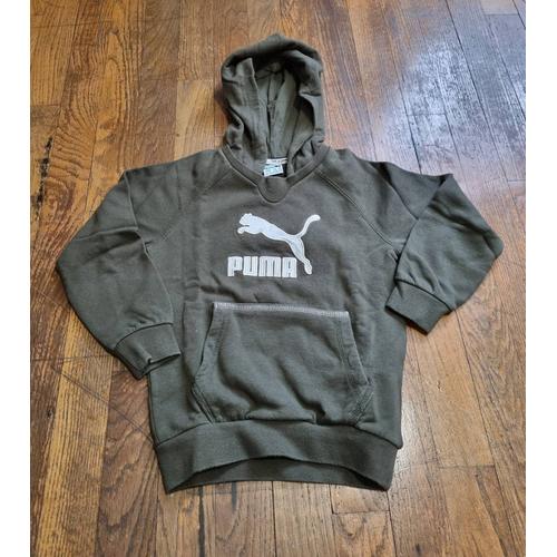 Sweat A Capuche Kaki Puma Taille 4/5ans