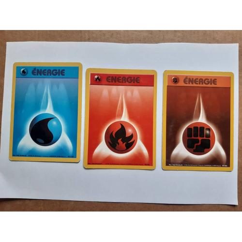 Pokemon Lot 3 Cartes Énergie Set De Base Wizards 97, 98, 102/102