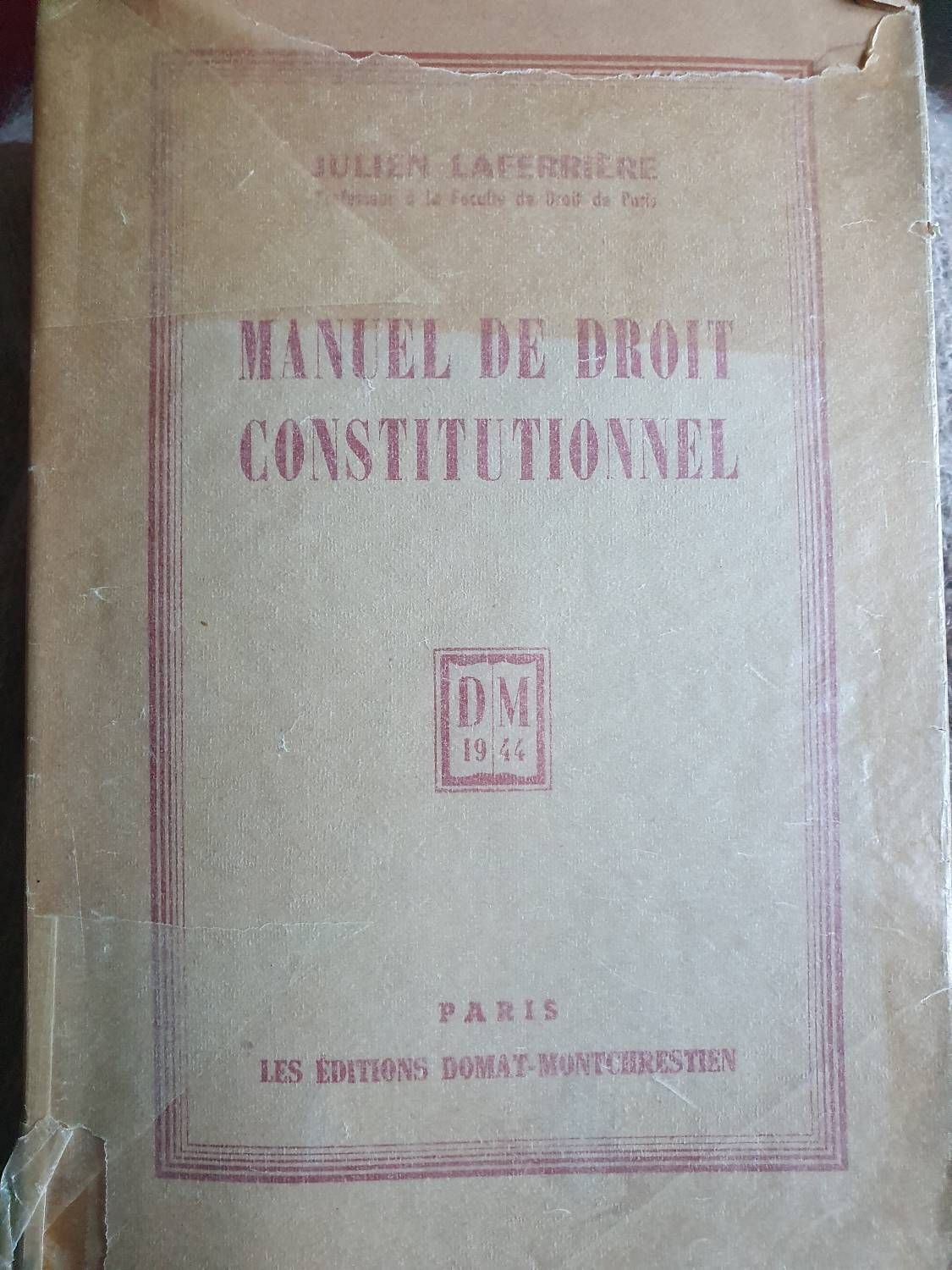 Manuel De Droit Constitutionnel De Julien Lafferrière