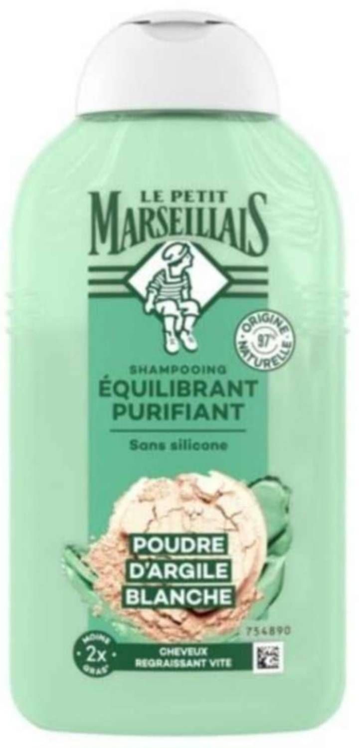 Shampooing Équilibrant Purifiant Poudre D'argile Blanche Le Petit Marseillais 250ml 