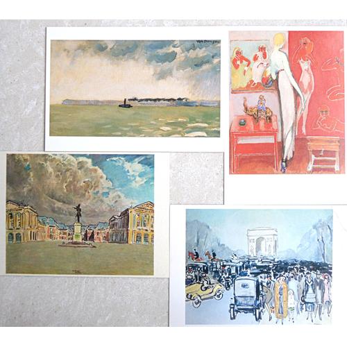 Van Dongen Paysage 4 Cartes Postales Tableaux Peinture Reproduction