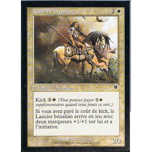 Lancier Bénalian ( Benalish Lancer ) - Magic Mtg - Invasion 7 - C