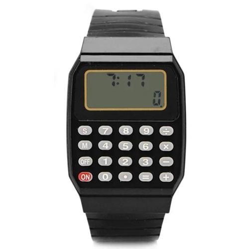 Montres Numériques Led Calculatrice, Bracelet En Silicone Pour Enfants