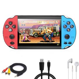 Console De Jeux Vidéo 4.3" Avec Plus De 1000 Jeux - Noir Et Bleu, Rouge