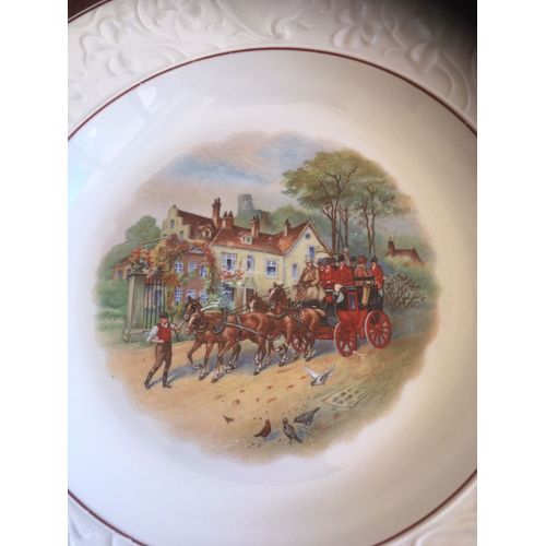 Plat Creux Blanc - Motif Une Diligence