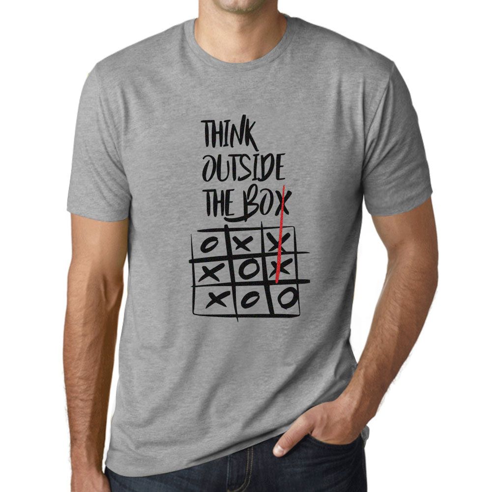 Homme Tee-Shirt Pensez En Dehors Des Sentiers Battus - Think Outside The Box - T-Shirt Graphique Éco-Responsable Vintage Cadeau Nouveauté