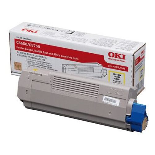 OKI - Jaune - originale - cartouche de toner - pour C5650dn, 5650n, 5750dn, 5750n