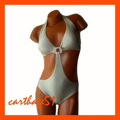 Maillot De Bain Femme Trikini Monokini Gris Noir Marron Violet Plusieurs  Tailles