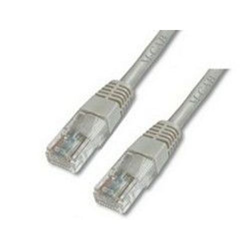 M-CAB - Cordon de raccordement - RJ-45 (M) pour RJ-45 (M) - 1 m - CAT 5e - gris