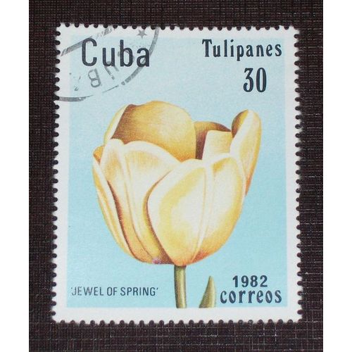 Theme Fleurs - Timbre Oblitéré De Cuba (Ref : Tfl-06)