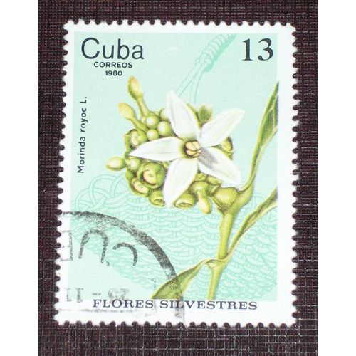 Theme Fleurs - Timbre Oblitéré De Cuba (Ref : Tfl-10)