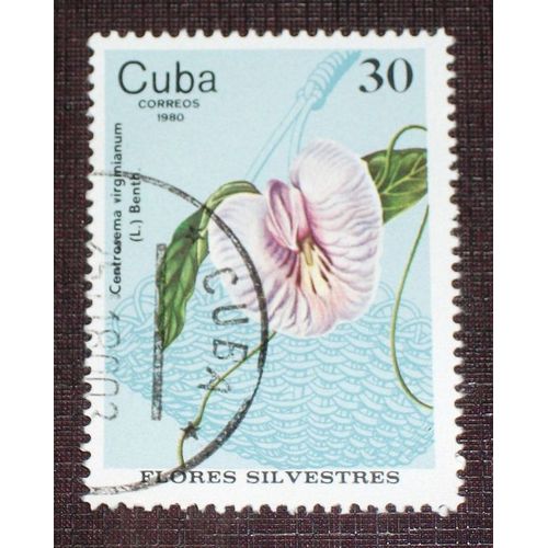 Theme Fleurs - Timbre Oblitéré De Cuba (Ref : Tfl-11)