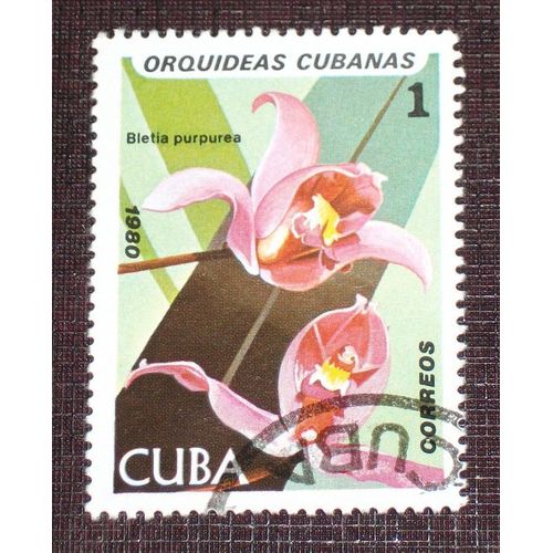 Theme Fleurs - Timbre Oblitéré De Cuba (Ref : Tfl-12)
