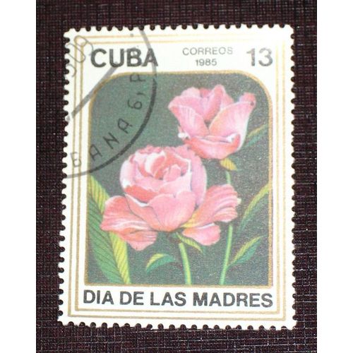 Theme Fleurs - Timbre Oblitéré De Cuba (Ref : Tfl-16)