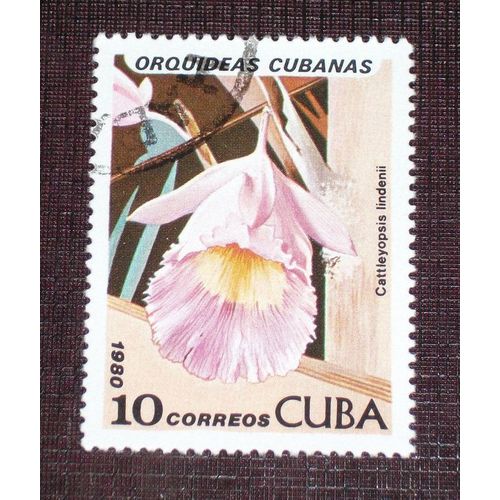 Theme Fleurs - Timbre Oblitéré De Cuba (Ref : Tfl-23)