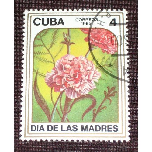 Theme Fleurs - Timbre Oblitéré De Cuba (Ref : Tfl-24)