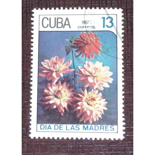 Theme Fleurs - Timbre Oblitéré De Cuba (Ref : Tfl-25)