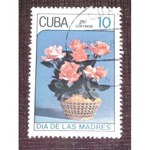 Theme Fleurs - Timbre Oblitéré De Cuba (Ref : Tfl-27)