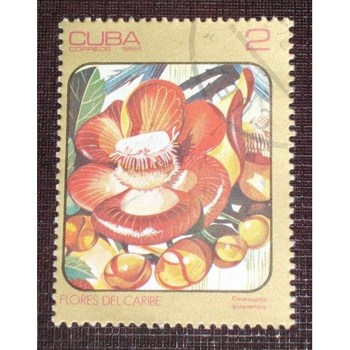 Theme Fleurs - Timbre Oblitéré De Cuba (Ref : Tfl-30)