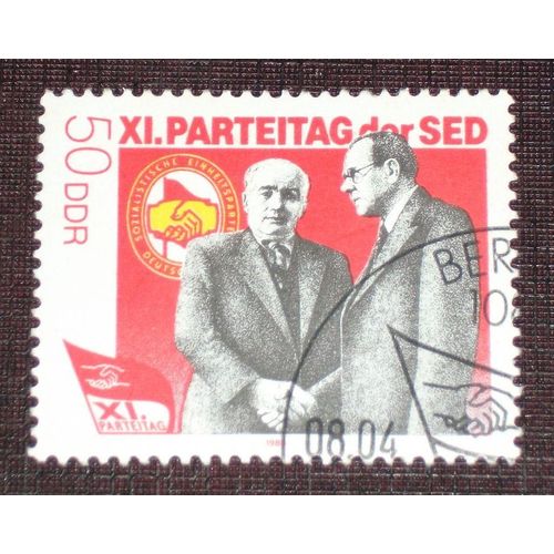 Allemagne Rda Ddr N° 2634 Oblitéré, 50p « Xie Congrès Du Parti Socialiste Unitaire Allemand »