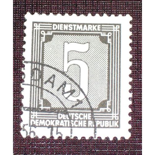 Allemagne Rda Ddr Timbre De Service N° 34 Oblitéré, 5p Noir
