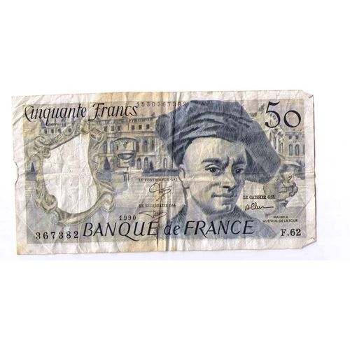 Billet 50 Francs Quentin De La Tour 1990