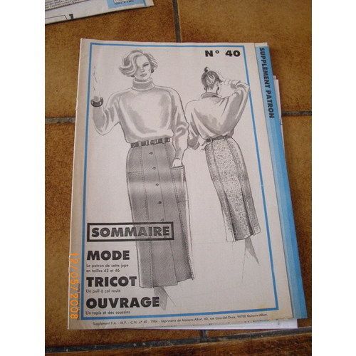 Patron De Couture Jupe T: 42 /46