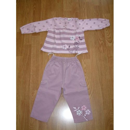 Ensemble Haut + Pantalon Rose-Mauve