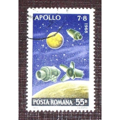 Theme Espace - Timbre Oblitéré De Roumanie (Ref : Tes-09)