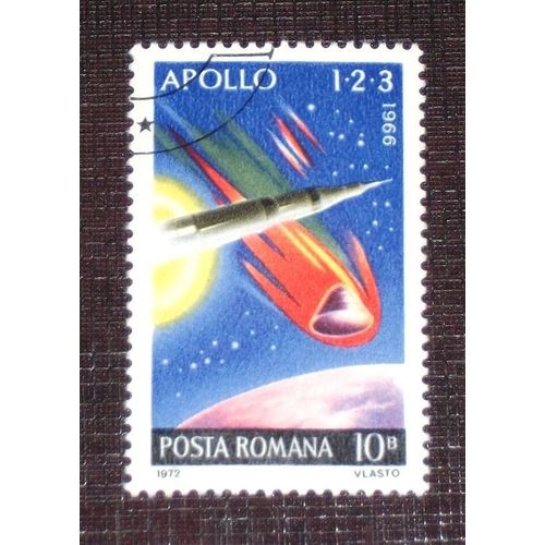 Theme Espace - Timbre Oblitéré De Roumanie (Ref : Tes-10)