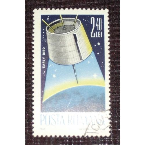 Theme Espace - Timbre Oblitéré De Roumanie (Ref : Tes-14)