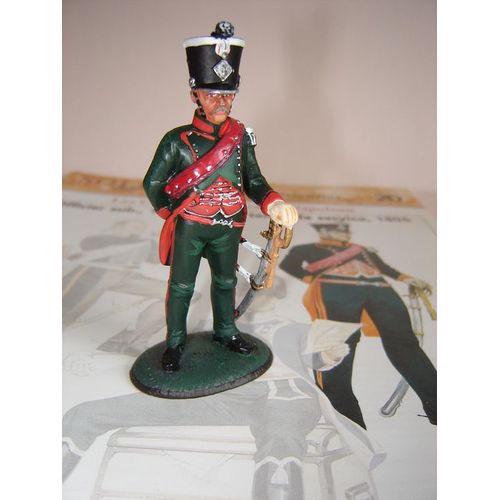 Del Prado Soldats Des Guerres Napoleoniennes Avec Fascicule : N° 20 Officier Sub, 1er Chasseur Tenue De Service 1806
