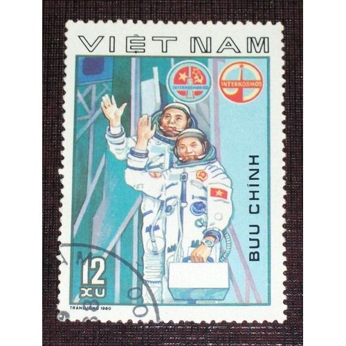 Theme Espace - Timbre Oblitéré Du Vietnam (Ref : Tes-03)