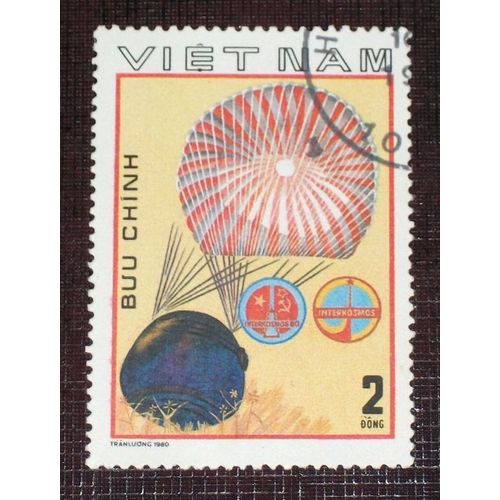Theme Espace - Timbre Oblitéré Du Vietnam (Ref : Tes-06)