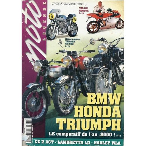 Moto Légende  N° 98 : 750 Mv Agusta, Yamaha 500 Sr Course, Honda Cb 450, Bmw R 69 S, Triumph Bonneville