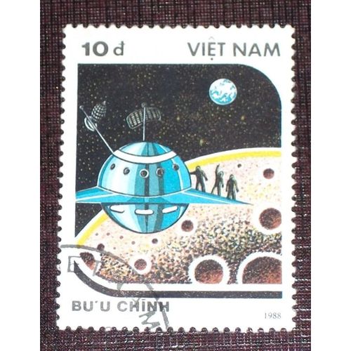 Theme Espace - Timbre Oblitéré Du Vietnam (Ref : Tes-40)