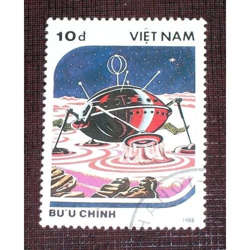 Theme Espace - Timbre Oblitéré Du Vietnam (Ref : Tes-41)