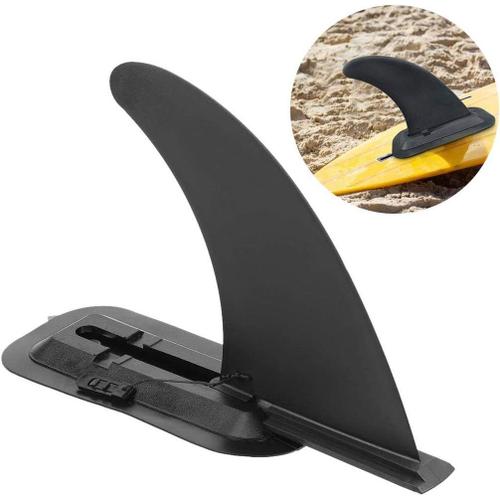 Aileron Gonflable De Planche De Surf Aileron De Stand Up Paddle Aileron De Bassin De Surf Palme Centrale Simple Pour Sup Gonflable, Surfboards, Long Boards, Paddle Board, Noir