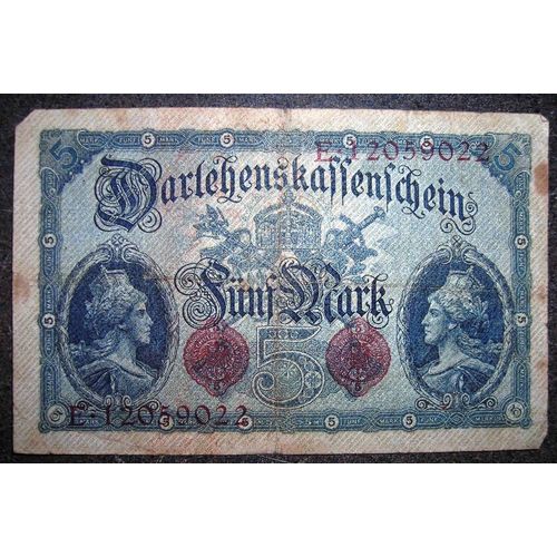 Billet De 5 Mark De 1914