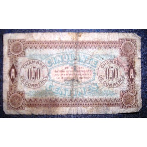 Cinquante Centimes Chambre De Commerce D'auxerre De 1922