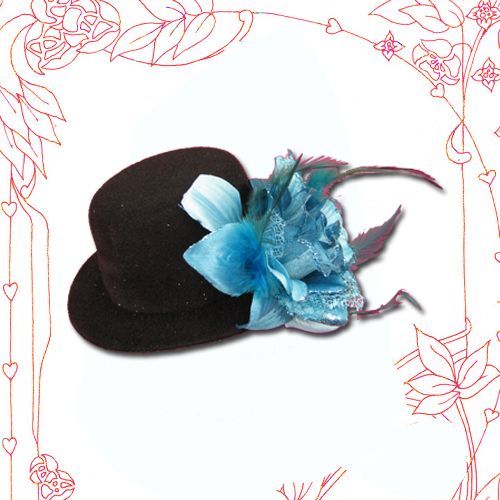 Chapeau Black Sugar Bibi Mini Petit Chapeau Fleur Dentelle Noeud Papillon Noir Barrette Pince Cheveux