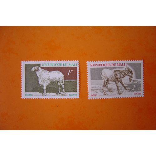 2 Timbres Neufs Du Mali (Bouc Et Belier)