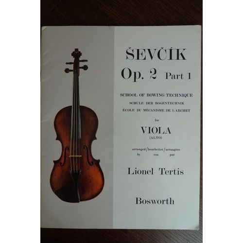 Sevcik For Viola: School Of Bowing Technique, Opus 2 Part 1