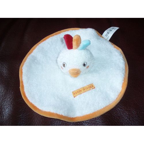 Doudou Oiseau Plat Rond Sucre D'orge