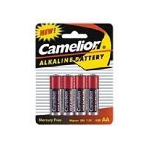 PILES BATON STANDARD CAMELION AA LR6/HR06 SUPER ALCALINE  - LOT DE 4 PILES