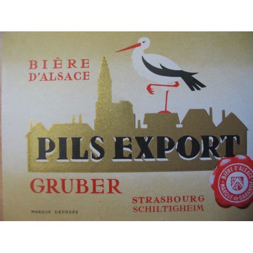 Etiquette Bouteille De Biere D'alsace Pils Export