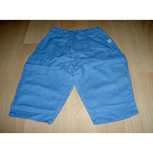 Pantalon En Toile Bleu Clair Taille Élastique Avec Cordon Buggy Taille 6 Mois