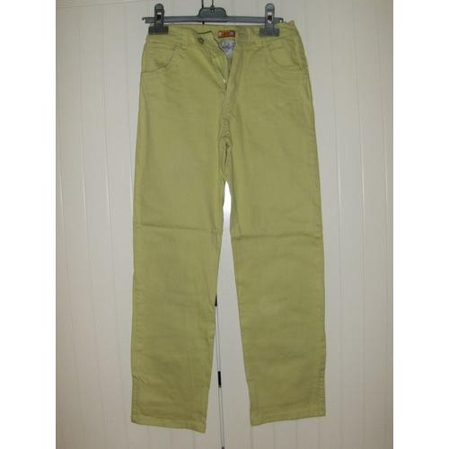 Pantalon Okaou Vert Anis -- 10 Ans