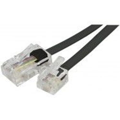 Cordon téléphonique RJ11 vers RJ45 Noir - 7.00M